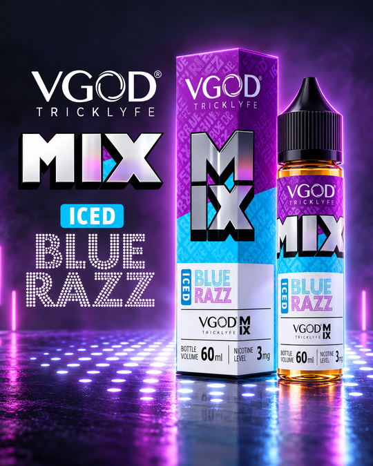 VGOD MIX Iced Blue Razz E-Liquid 60ml 3mg Nicotine – Blue Raspberry Ice Vape Juice | Premium Vapes UAE