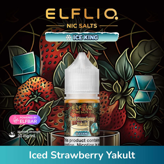 ELFLIQ Iced Strawberry Yakult Salts Ice King 30ml | Premium Vapes shop UAE