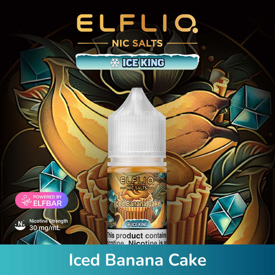 ELFLIQ Iced Banana Cake Salts Ice King 30ml | Premium Vapes shop UAE