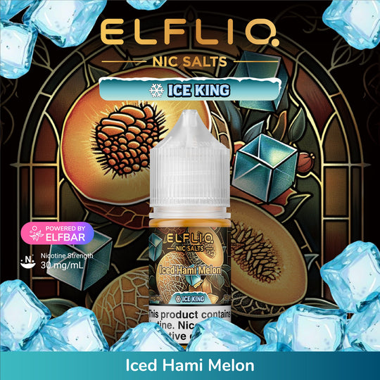 ELFLIQ Iced Hami Melon Salts Ice King 30ml Uae | 30mg strong Premium Vapes shop UAE