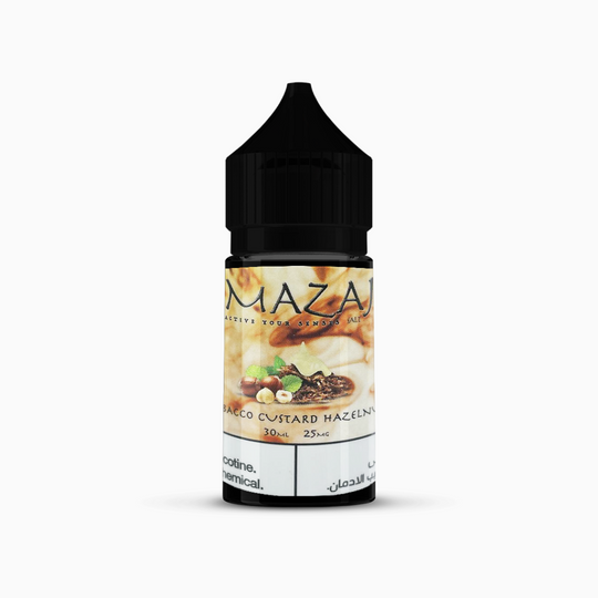 Tobacco Custard Hazelnut Saltnic by MAZAJ | Premium Vapes shop UAE